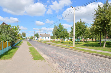 Fototapeta na wymiar Pinskaya street in Stolin.