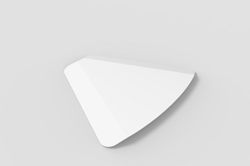 3D illustrator Pizza Box Slice Mockup on soft gray background. For design and branding