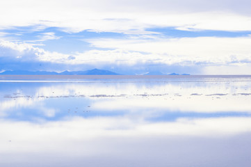 Salar de Uyuni, the world's largest salt flat area, Altiplano, Bolivia, South America.