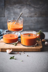 Gaspacho de Tomate et Poivrons rouge