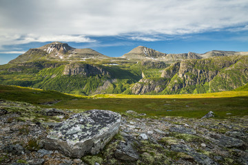 Viromdalen vmountain valley in Trollheimen mountains, Norway.