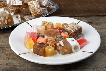 Turkish Delight sweet desert colorful verity