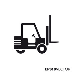 Forklift vector glyph icon