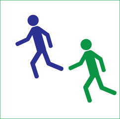 illustration of a person isolated icon on a white background