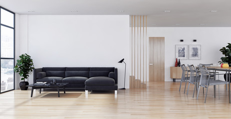 large luxury modern bright interiors Living room illustration 3D rendering computer digitally generated image