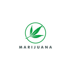 Cannabis marijuana icon vector logo template design