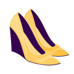 High heels. Attractive female accessory, beautiful shoe.