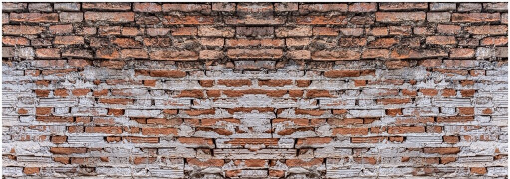 Fototapeta Old vintage retro style grey bricks wall for abstract brick background and texture. 