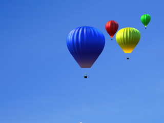 hot air balloons in the sky