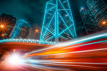 Motion speed effect in modern city street