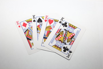 playing cards close-up, a deck of cards, with points, card suits