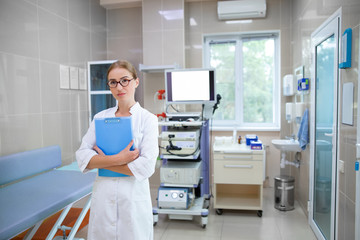 Female therapist in modern office stock photo