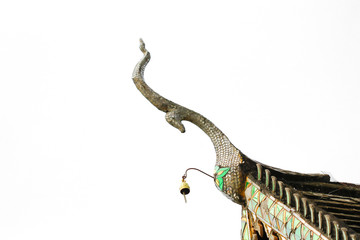Obraz premium Close-up elite temple on white background with copy space