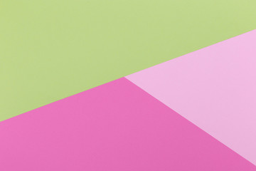 Paper pink, green, pastel, candy background, geometrically located. Color blank for presentations, copy space.