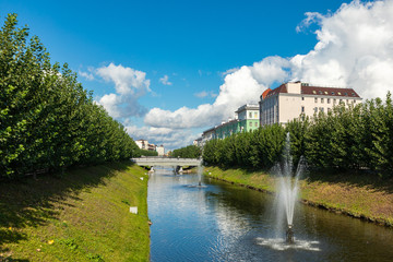 Fototapeta premium KAZAN, RUSSIA - SEPTEMBER 08, 2019: Kazan city scape, Tatarstan Republic, Russia.