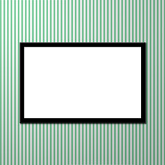 Mockup of a frame on a striped wall