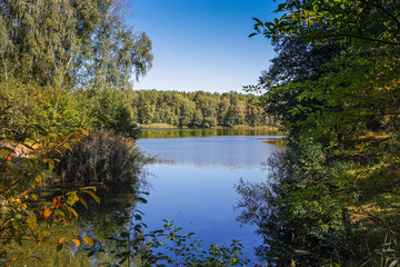 Brandenburg, Waldsee, wasserschutzgebiet, Naturschutz, Badestelle, Spätsommer Brandenburger...