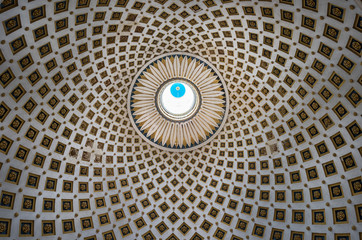 Geometric pattern of The Mosta Dome church, Malta.