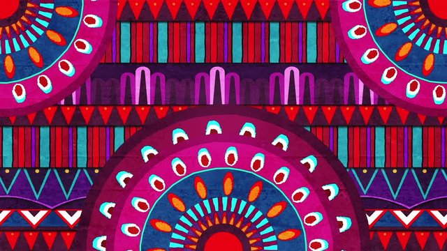 Joyous Graphic Composition Of Paper Patterns Looping Seamlessly