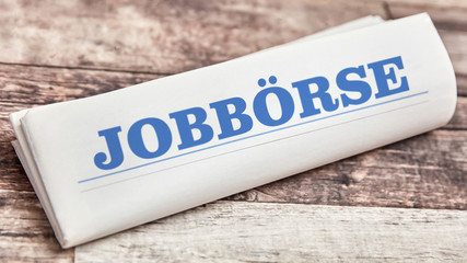 Jobbörse mit Stellenanzeige in Zeitung