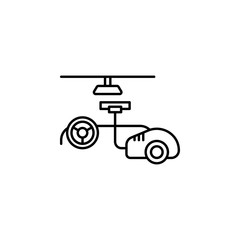 Vacuum cleaner carwash seat icon. Element of car wash thin line icon