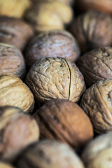 whole unpeeled brown nuts background