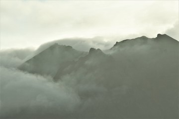 雲の中の桜島