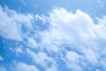 Beautiful white clouds against the blue sky