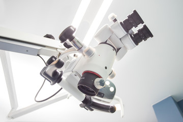 Image of a professional dental endodontic binocular microscope