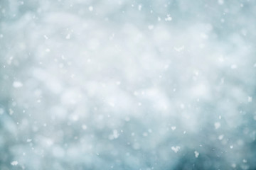 snow falling winter abstract background