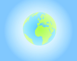 Earth globes isolated on white background. Planet Earth icon. Vector illustration.