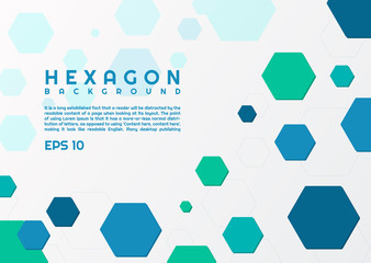 Hexagon style modern background geometric shape design with space for your text