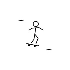 Skateboard, sport icon. Element of sport thin line icon