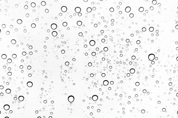 Rain drops on window glasses surface Natural Pattern of raindrops. Natural pattern of raindrops on white background for your design.