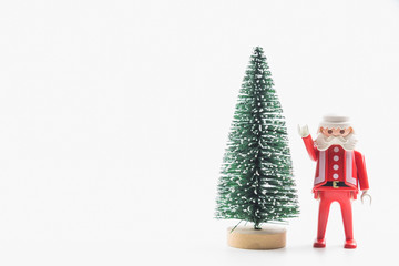 Christmas decorations isolated on white background.