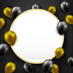 Colorful balloon with blank paper 003