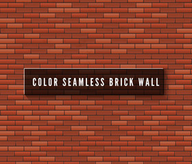 Fototapeta premium Seamless Brick Wall Surface. Old Red Brick Wall Background. Urban Wall Texture. Vector Illustration