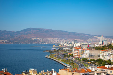 Fototapeta na wymiar Izmir bay and city views
