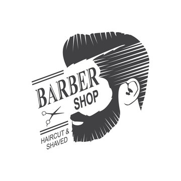 Barberman icon. barber shop modern logo
