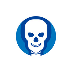 Human bone orthopedic Logo Concept Vector. Bone x-ray image of human joints. Anatomy skeleton flat design Template illustration. Icon Symbol