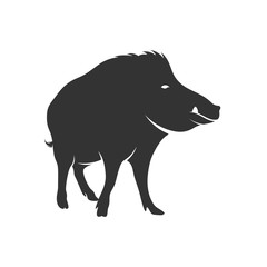 Wild boar Logo Design Vector. Template Illustration. Icon Symbol