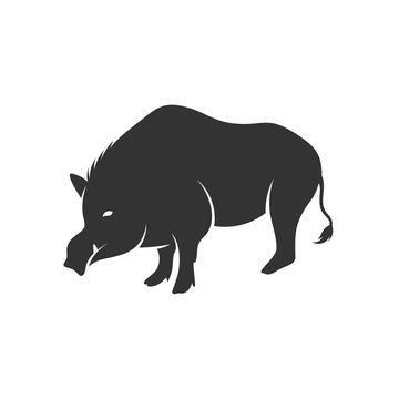 Wild boar Logo Design Vector. Template Illustration. Icon Symbol