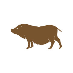 Pork Logo Design Vector. Template Illustration. Icon Symbol