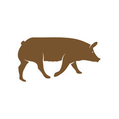 Pork Logo Design Vector. Template Illustration. Icon Symbol