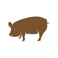 Pork Logo Design Vector. Template Illustration. Icon Symbol