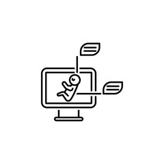 Medical technology, embryo icon. Element of medical technology thin line icon
