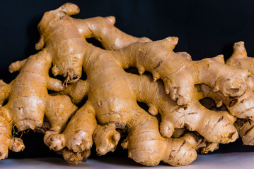 Close-up of a ginger root, fresh Ginger, Zingiber officinale