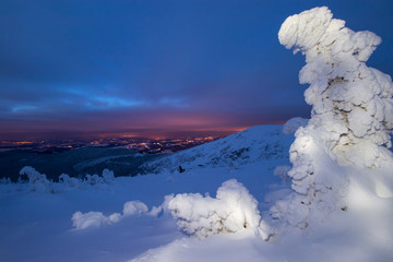 sunrise in the mountains