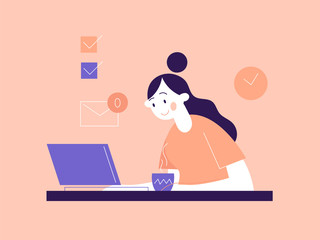 Happy manager vector