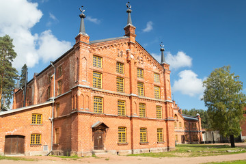 Kouvola, Finland - 2 September 2019: The Verla Mill museum Groundwood and Board Mill at Jaala, Kouvola, Finland, is a well preserved 19th century mill village and a UNESCO World Heritage site.